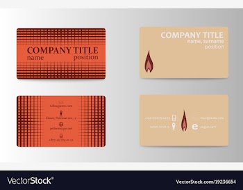 Business card set template vector image
