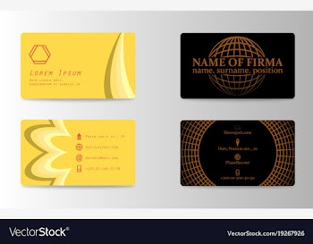 Business card set template vector image