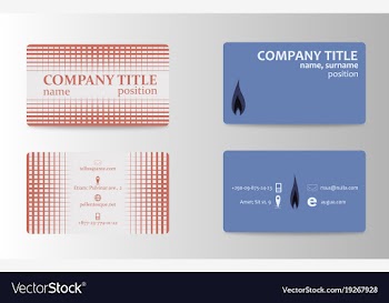 Business card set template vector image