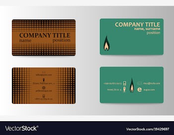 Business card set template vector image