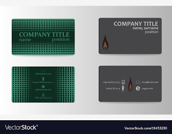 Business card set template vector image