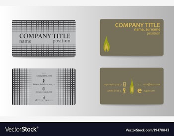 Business card set template vector image
