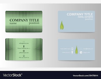 Business card set template vector image
