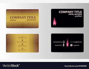 Business card set template vector image