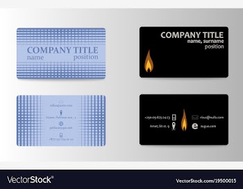 Business card set template vector image