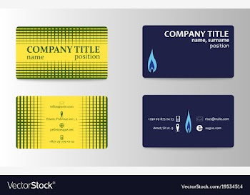 Business card set template vector image