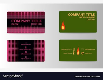 Business card set template vector image