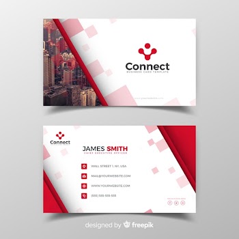 Business card template Free Vector