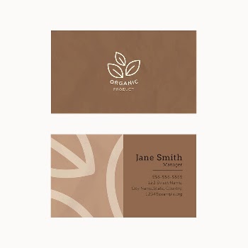 Business card template psd for organic | Free PSD Template - rawpixel