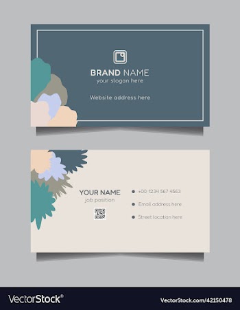 business card template style modern professional