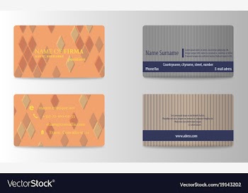 Business card template vector image