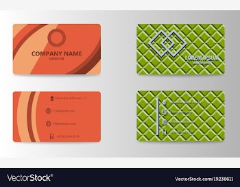 Business card template vector image