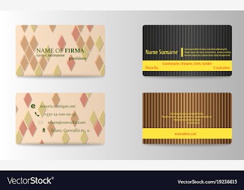 Business card template vector image