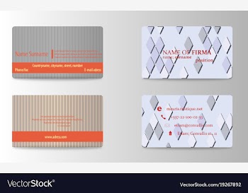 Business card template vector image