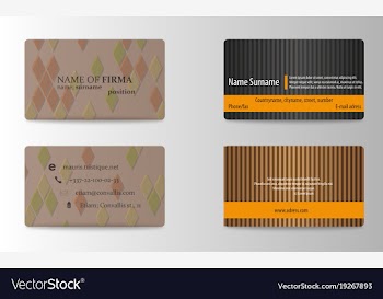 Business card template vector image