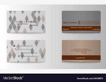 Business card template vector image
