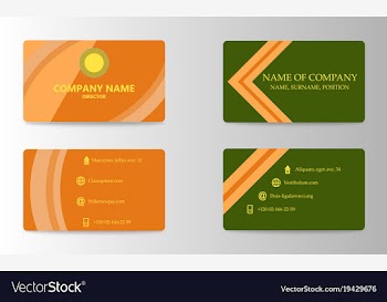 Business card template vector image
