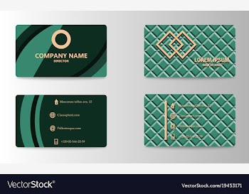 Business card template vector image