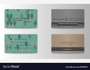 Business card template vector image