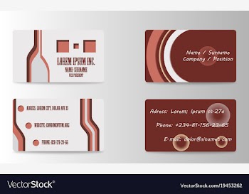 Business card template vector image