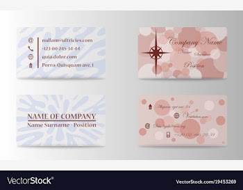 Business card template vector image
