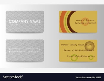 Business card template vector image