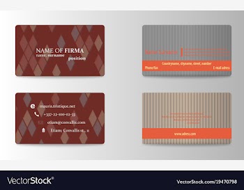 Business card template vector image