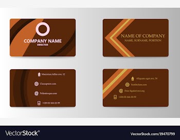 Business card template vector image