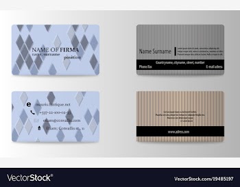Business card template vector image