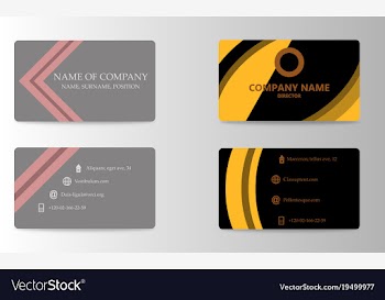 Business card template vector image