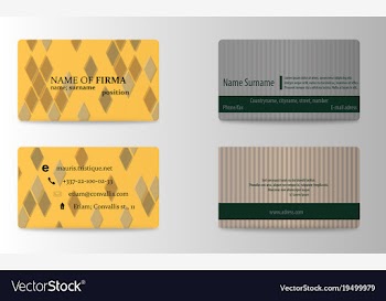 Business card template vector image