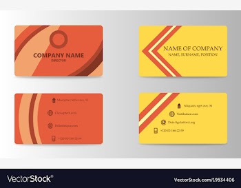 Business card template vector image