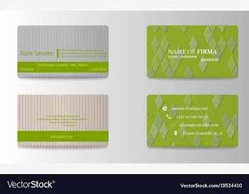 Business card template vector image