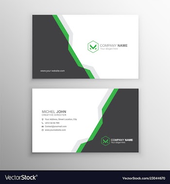 Business card template with abstract shapes vector image