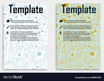 Business card template with background pattern vector image