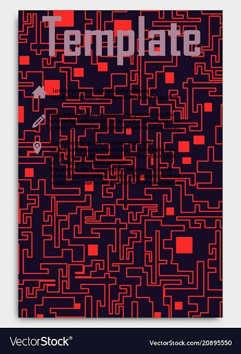 Business card template with background pattern vector image