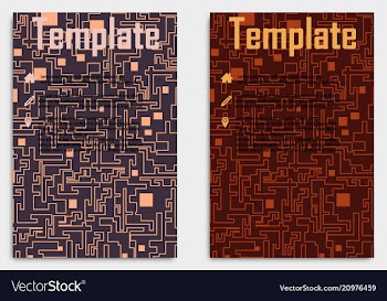 Business card template with background pattern vector image