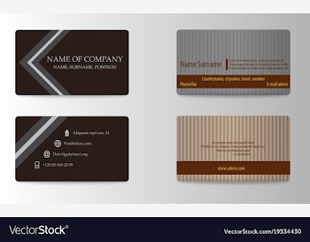 Business card vector image