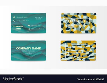 Business card with abstract background eps10 vector image