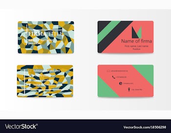 Business card with abstract background eps10 vector image