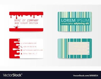 Business card with abstract background eps10 vector image