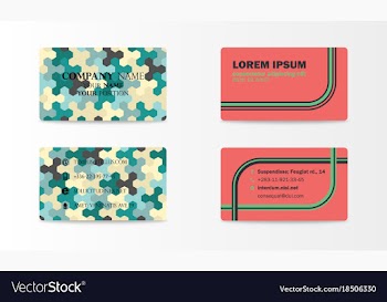 Business card with abstract background eps10 vector image
