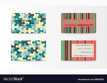 Business card with abstract background eps10 vector image