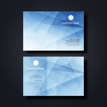 Business card with geometric figures Free Psd