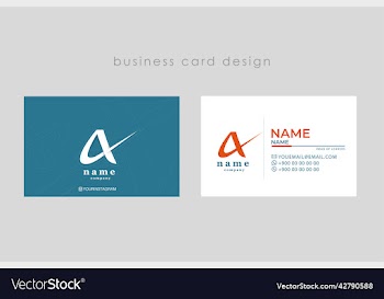 business card with logo