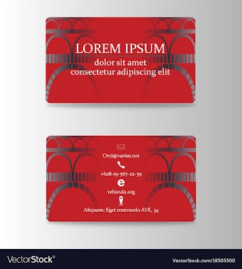 Business card with vintage arches vector image