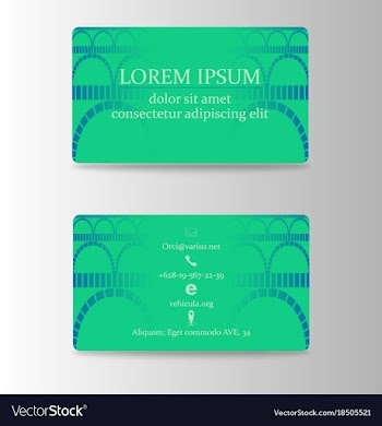 Business card with vintage arches vector image