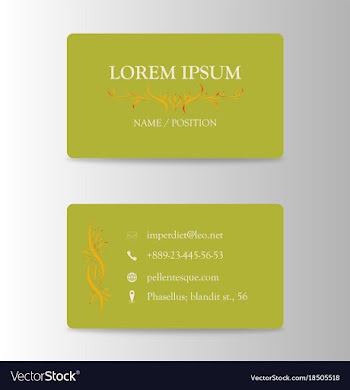 Business card with wooden pattern vector image