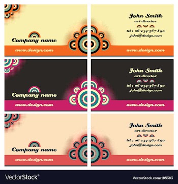 Business cards vector image