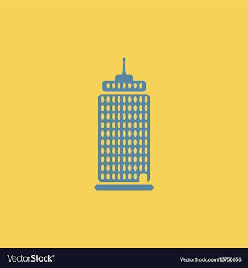 Business center building tower vector image